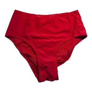 Universal Standard Swim High Waist Bikini‎ Bottom Red XS NWT
